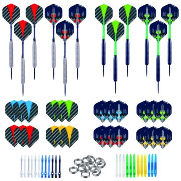 4 Sets Longfield darts steeltip Silver & Black 23 Gr