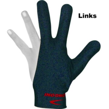 Handschoen Links Longoni zwart met rood logo