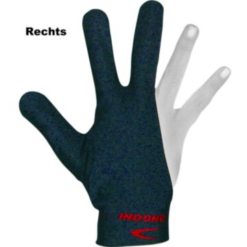 Handschoen Rechts Longoni zwart met rood logo