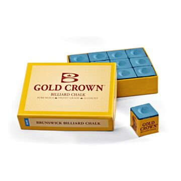Brunswick biljartkrijt Gold Crown Blue