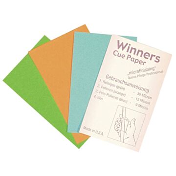 Winners cue paper microfinishing