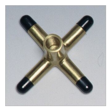 Koperen "X" Bridge Head met dopjes Koperen "X" Bridge Head met dopjes