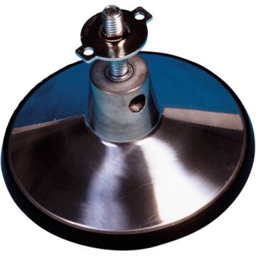 Stelpoot chroom met ring, 16cm