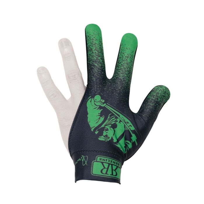 Handschoen Renzline model 'biljarter' Zwart-Groen