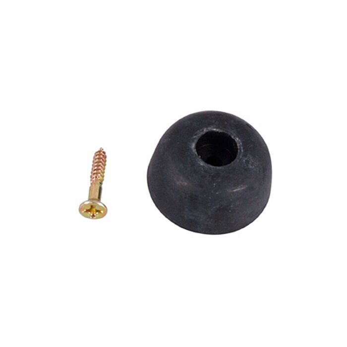  Zwarte Rubber Bumper met zelftap schroef 25mm