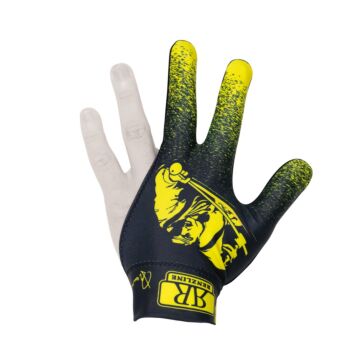Handschoen Renzline model 'biljarter' Zwart-geel