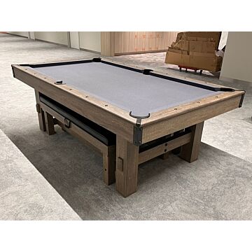 6FT Pooltafel TopTable Dinner Wood, met banken set