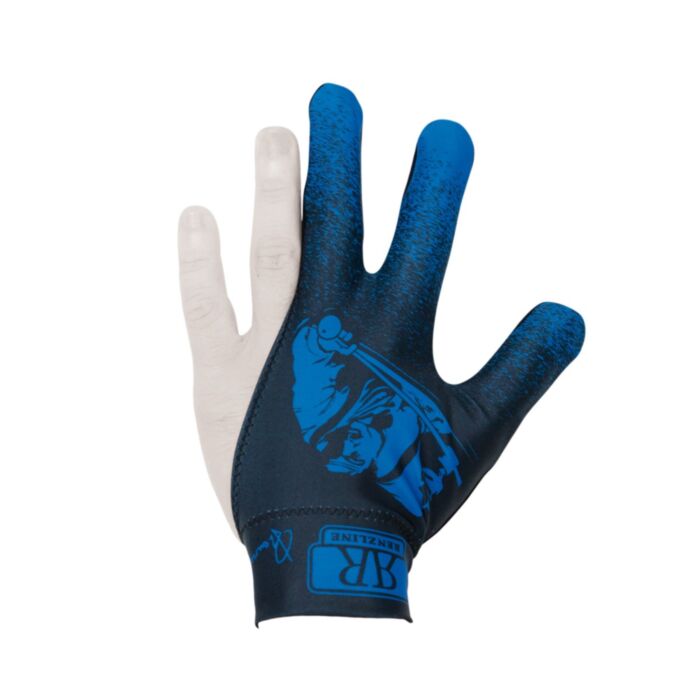 Handschoen Renzline model 'biljarter' Zwart-blauw
