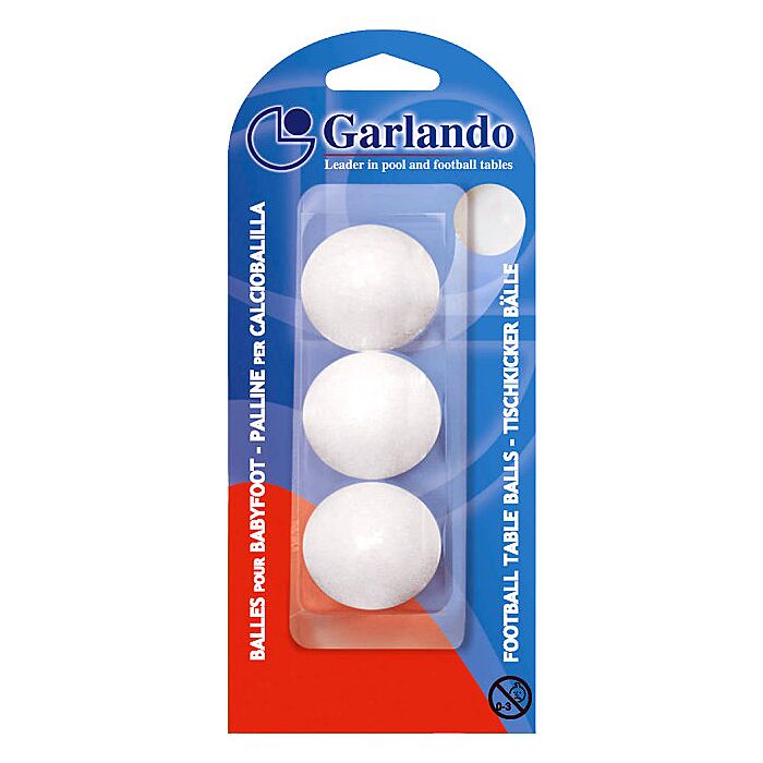 Voetballetjes Garlando Wit blister 3