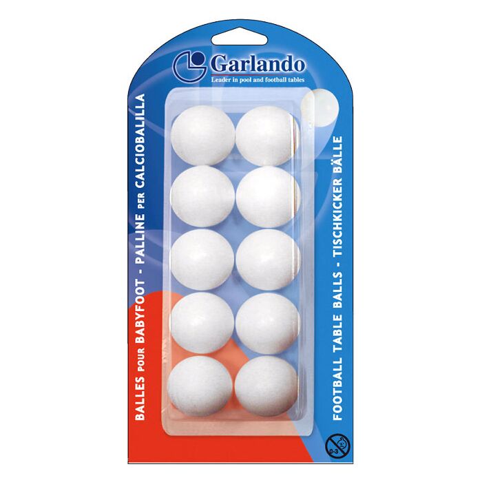 Voetballetjes Garlando Wit blister 10