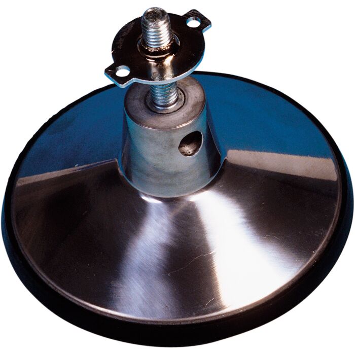 Stelpoot chroom met ring, 16cm