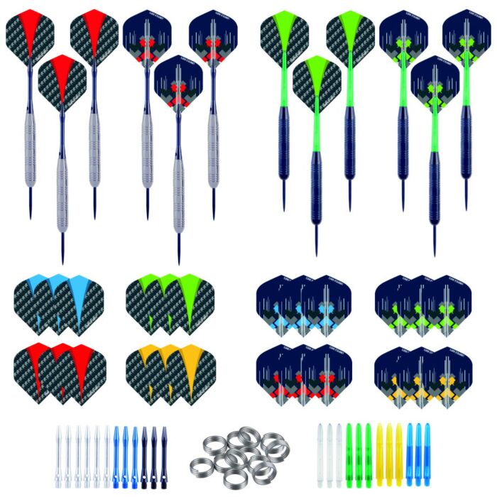 4 Sets Longfield darts steeltip Silver & Black 23 Gr