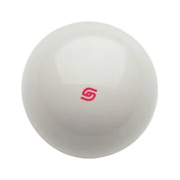 Aramith poolbal Wit met rood Logo 57,2mm in blisterverpakking