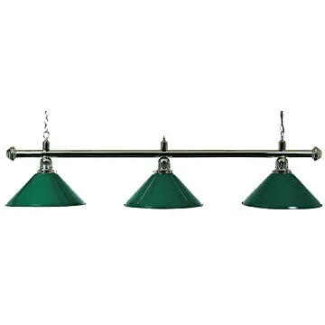 Stanglamp Chroom met 3 x groene kap 37 cm