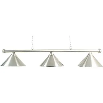 Lamp type pool met drie kappen geborsteld staal