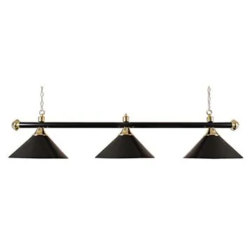 Lamp type pool met drie kappen zwart