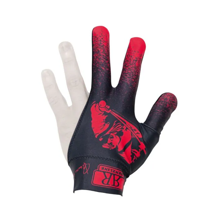 Handschoen Renzline model 'biljarter' Zwart-rood