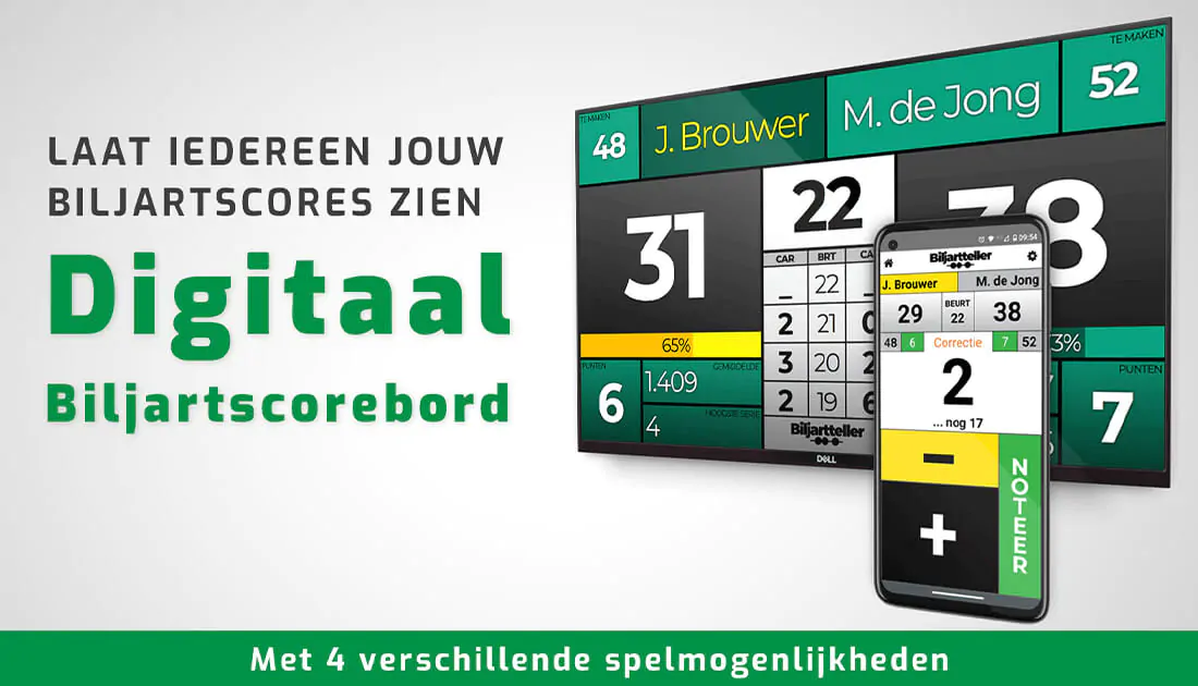 Biljartteller – digitaal biljart scorebord